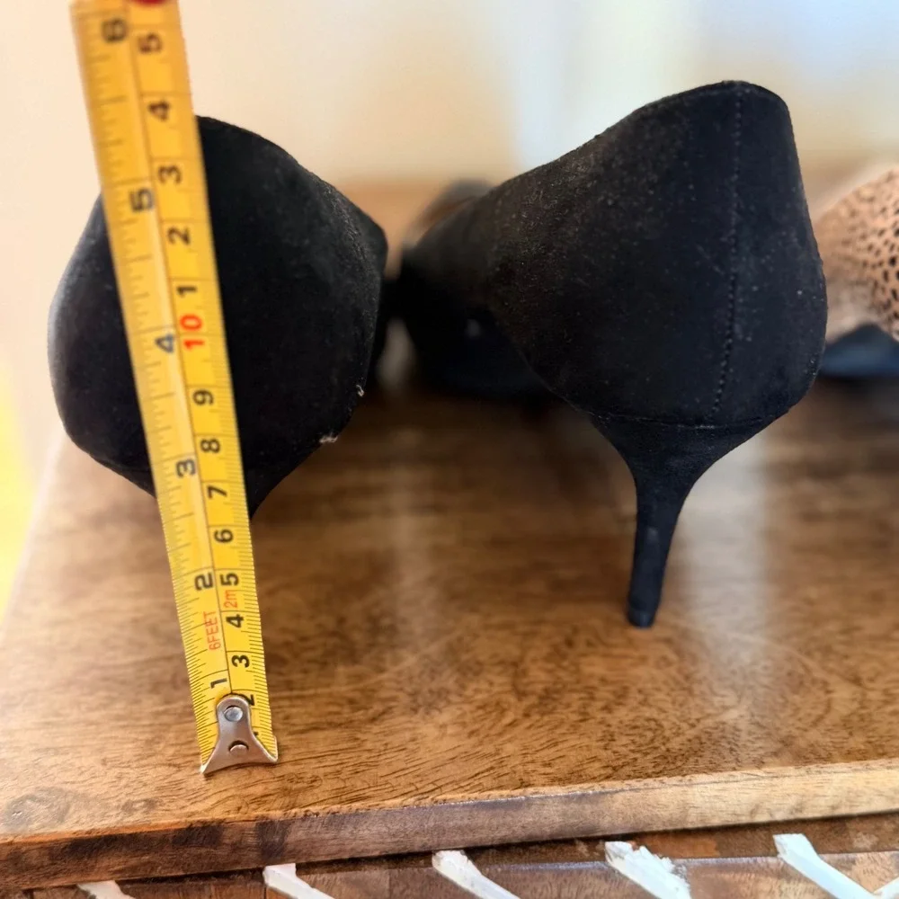 Women's Pump Heels Bundle Size 8 Black & Animal Print Office Career Shoe Neutral